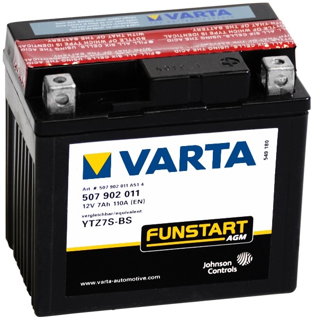 Аккумулятор Varta 507902011 AGM 12V 7Ah 110A, Varta